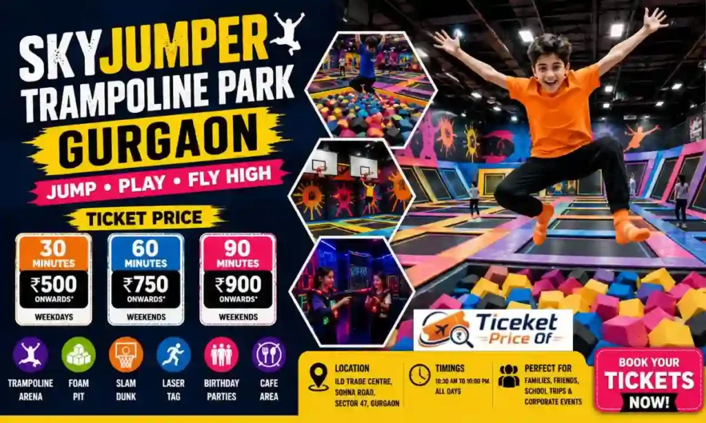 SkyJumper Trampoline Park Gurgaon Ticket Price