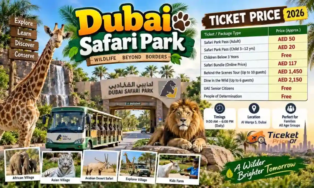 Dubai Safari Park Ticket Price