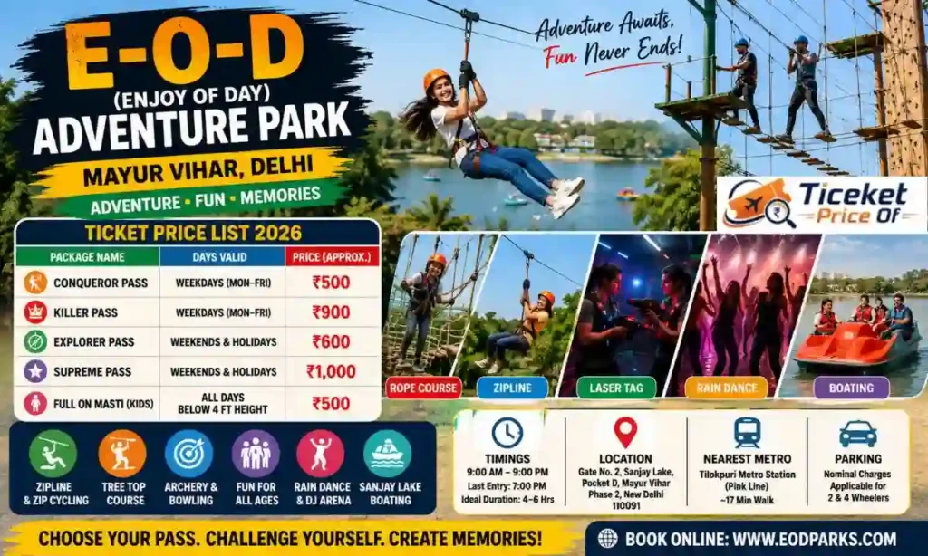 EOD Adventure Park Ticket Price